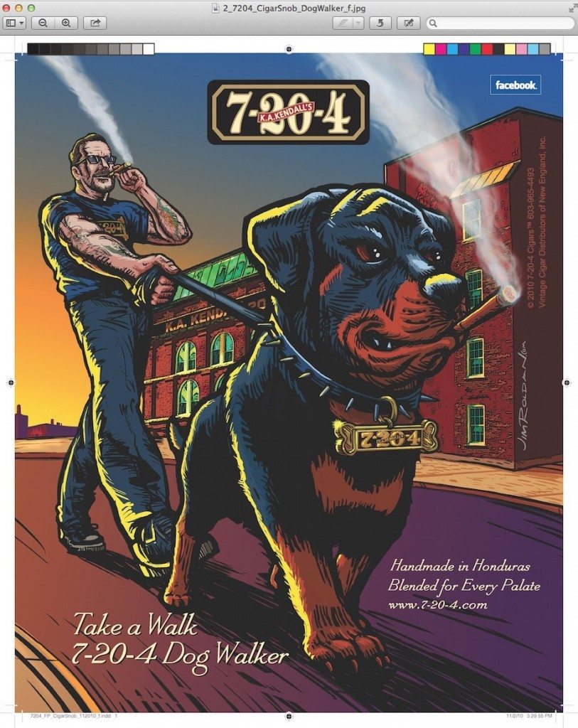 7-20-4 Cigars Dog Walker Ad